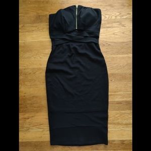 Black Strapless Mini Dress